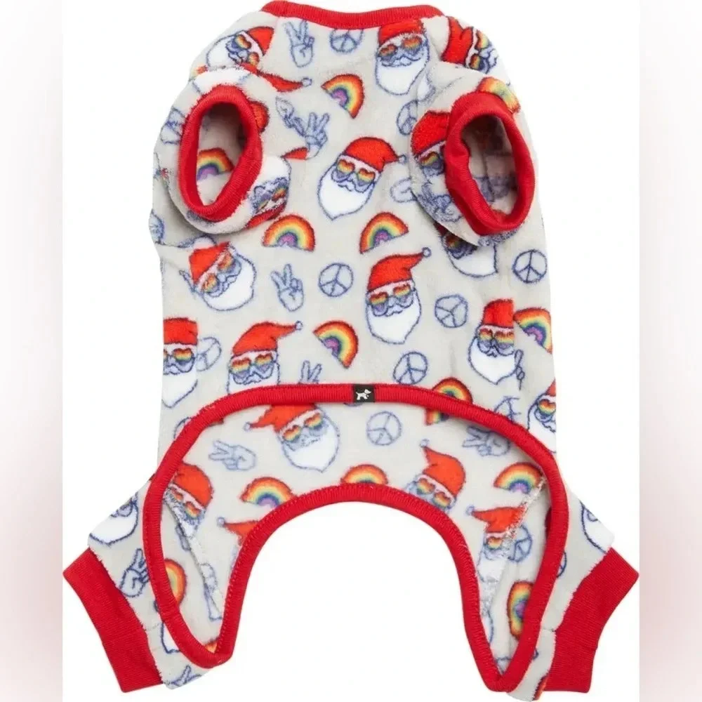 🎉HOST PICK🎉HOTEL DOGGY Pride Santa Plush Dog Romper, High Rise, XS and Med, NWT